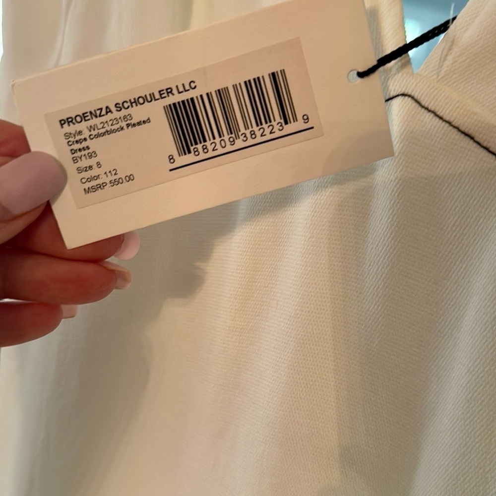 NWT 💛◻️Proenza Schouler LLC ◻️💛 crêpe color, Block pleated Dress👗 women’s 8 - Picture 3 of 7